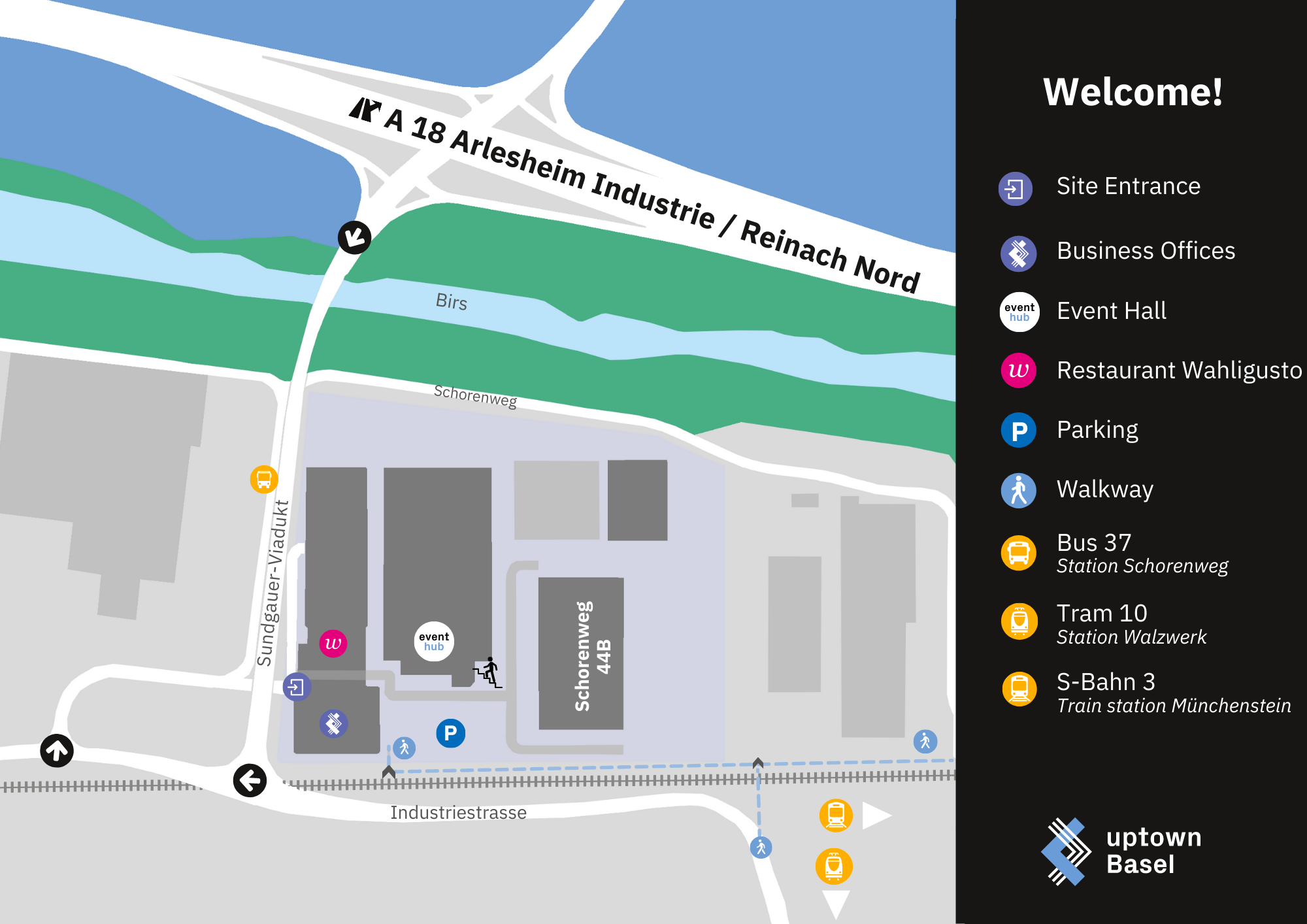 Contact & Directions uptownBasel